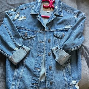 AE Distressed Denim Jacket